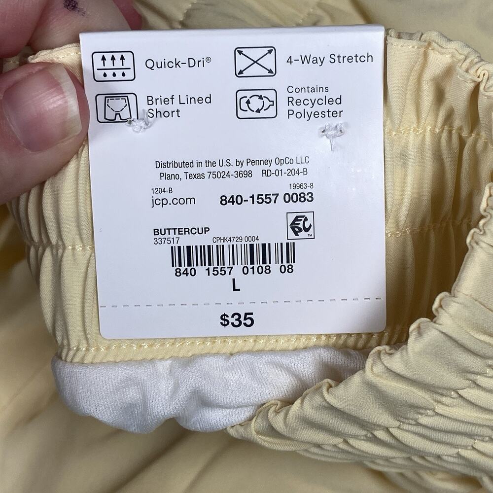 NWT Xersion Running Shorts Women's Size Large 3.75" Mid Rise Pockets Brief Lined - Picture 6 of 6